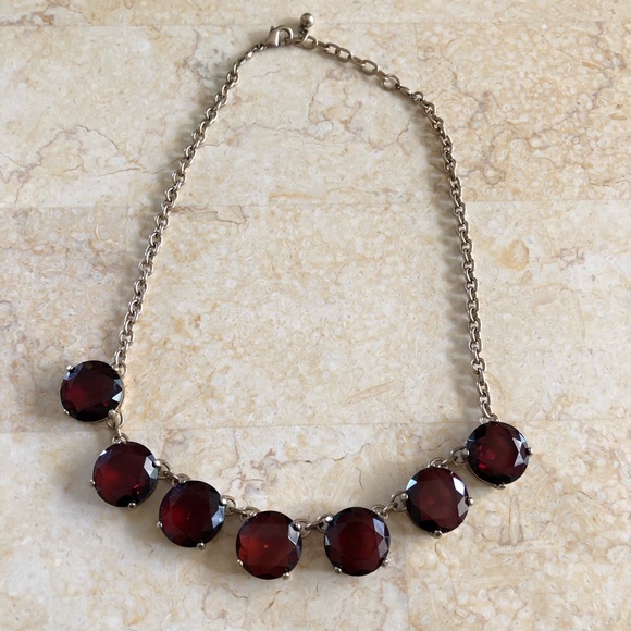 Burgundy Glass Beaded Necklace - Picture 2 of 4